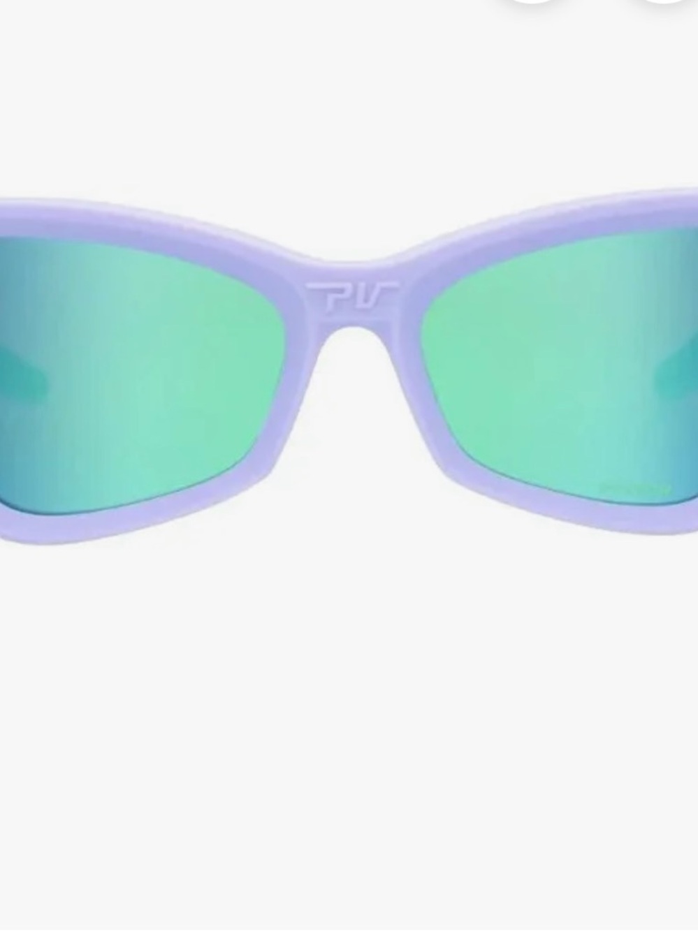Pit Viper The Clawdia Sunglasses - Lavender Frame with Green Mirror Lenses